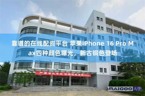 靠谱的在线配资平台 苹果iPhone 16 Pro Max四种颜色曝光，新古铜色登场