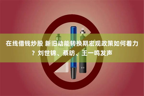 在线借钱炒股 新旧动能转换期宏观政策如何着力？刘世锦、蔡昉、王一鸣发声