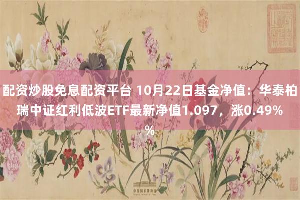 配资炒股免息配资平台 10月22日基金净值：华泰柏瑞中证红利低波ETF最新净值1.097，涨0.49%