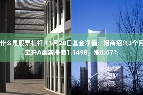 什么是股票杠杆 11月28日基金净值：招商招兴3个月定开A最新净值1.1498，涨0.07%