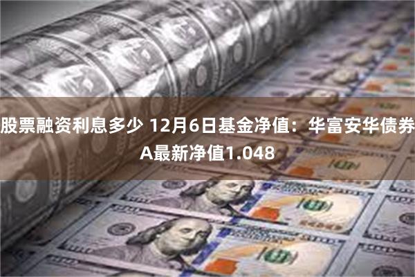 股票融资利息多少 12月6日基金净值：华富安华债券A最新净值1.048